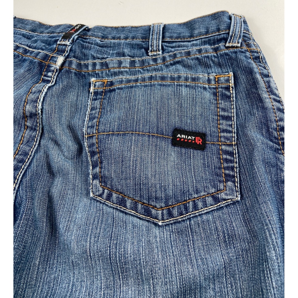 Ariat FR M3 Loose Jeans Men's 36x30 (35x28) Blue CAT2 Flame Resistant Workwear - Picture 7 of 13